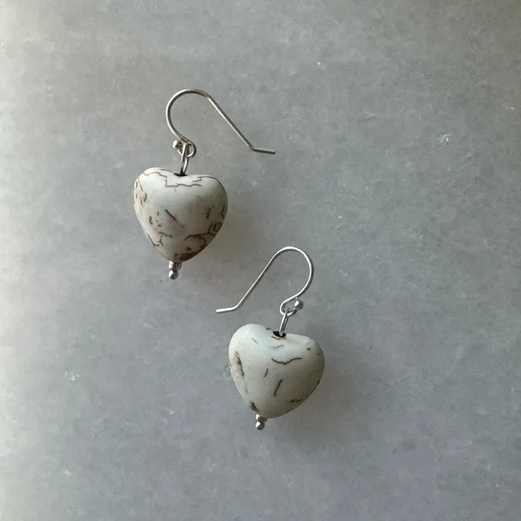 NWOT Sundance Quiet Warmth Earrings, White Howlite, Sterling Silver